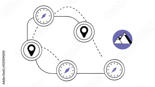 Location Pin Points on Map – Vector Navigation Illustration
Geolocation Markers – Adobe Illustrator Map Artwork