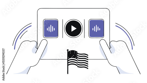 Music Console in Use – Flat Vector Illustration
DJ Mixing Console Playing Music – Adobe Artwork
Sound Console Play Mode – Vector Audio Setup