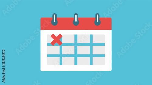 Isolated and Disconnected A calendar devoid of social events and gatherings illustrates the impact of mental illnesses on an individuals social life and ability to maintain. Vector illustration
