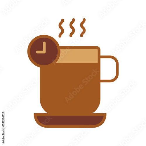 Vector Monochrome Coffee and Tea icon set. vector illustration, pictogram isolated on white background. color editable
