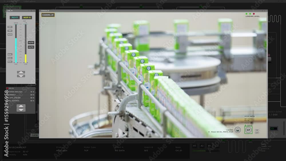 Automated Plant UI Analyzing Temperature Of Milk To Ensure ...