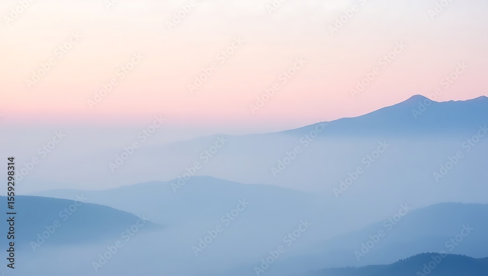 Background of Misty Hyperrealistic Sunrise Landscape Background of Misty Hyperrealistic Sunrise Landscape