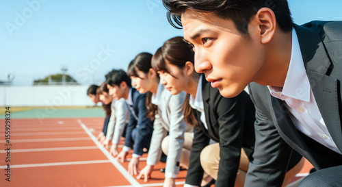 新入社員の緊張した表情：社会人生活スタート前