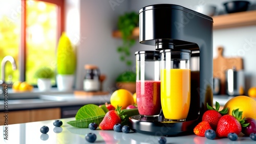 Automated juicer dispensing customized fresh smoothies