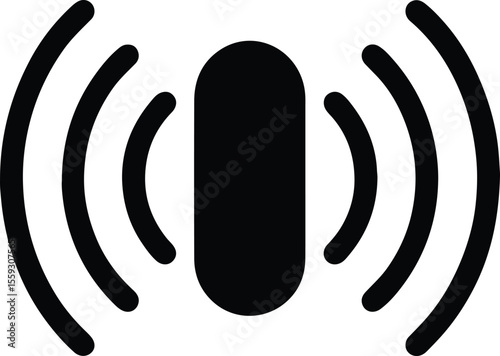 Silhouette podcast audio sound signal vector Illustrator