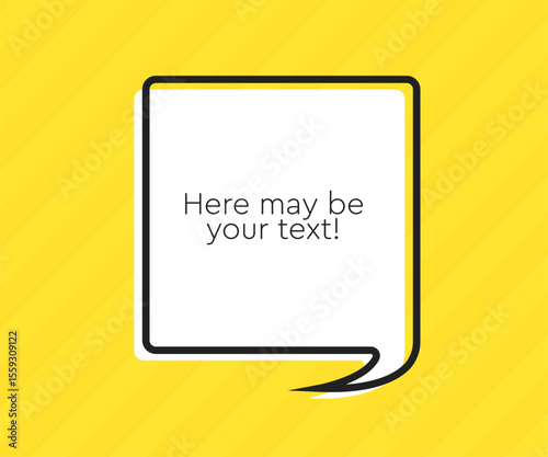 Speech bubble. Space for quote text, frame message