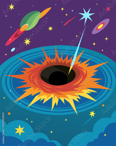 It was like a black hole had od up and consumed all positive vibes in the vicinity.. Vector illustration