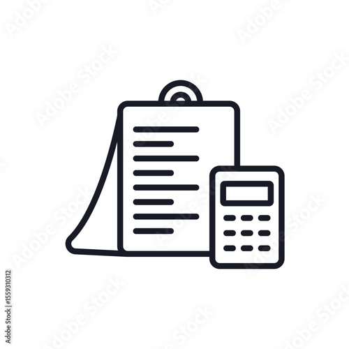 accounting icon collection .design style with background
