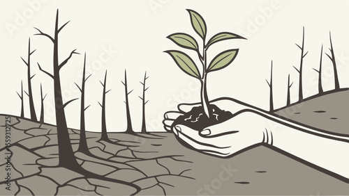Reforestation After a Destructive Wildfire.