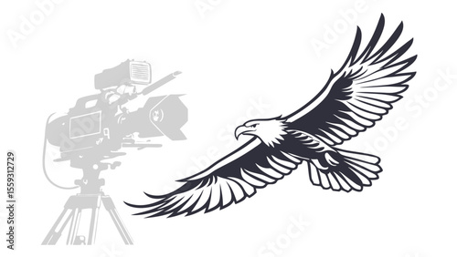 Powerful Eagle and Professional Camera.