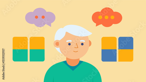 For individuals with dementia or Alzheimers interactive memory games can help slow down cognitive decline and improve daily functioning.. Vector illustration
