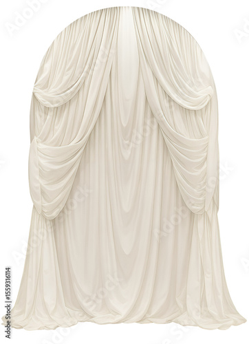 white curtain isolated on white