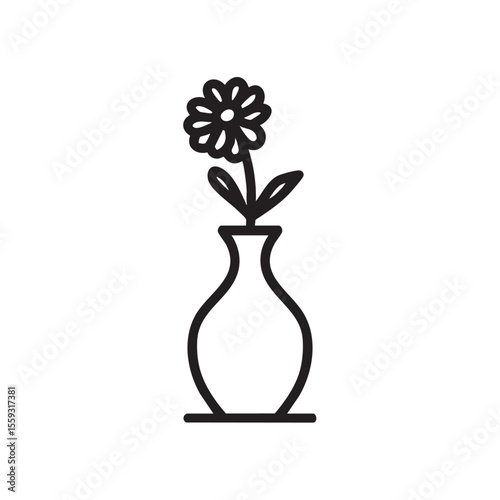 Elegant flower in vase design for home decor and gifts