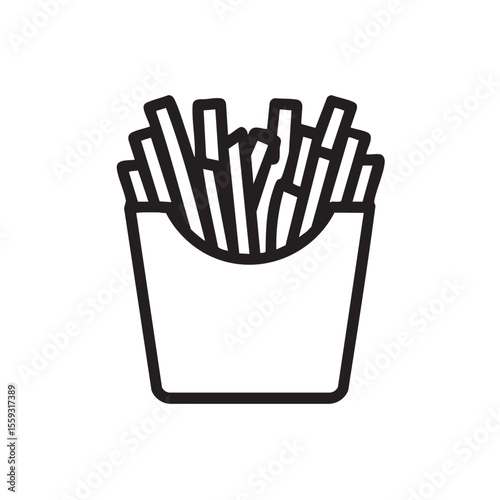 Crispy French fries in a cup for tasty snack time or fast food treat