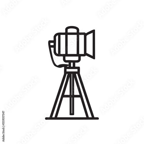 Classic film camera on tripods for vintage photography enthusiasts