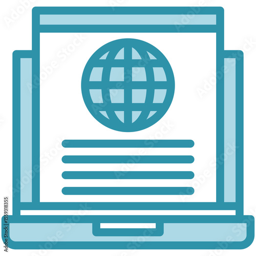 Data Feed dual tone blue color mini illustration icon, use for journalist, broadcasting, news and media UI, UX kit, app and web development, digital or print.
