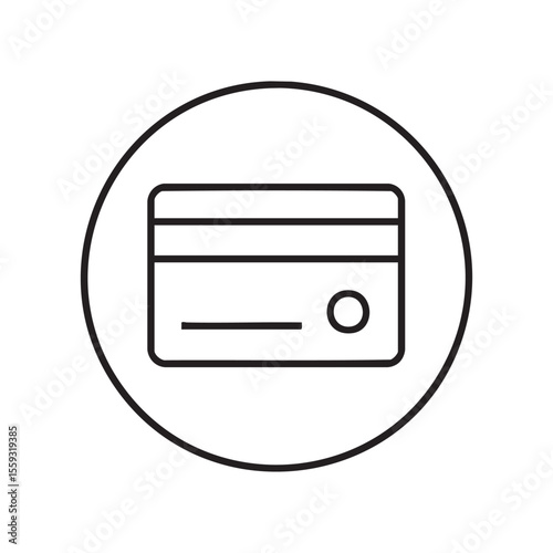 Simple design of a credit card for financial services and security