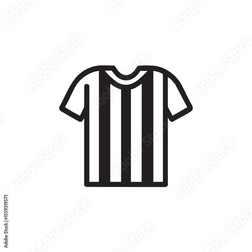 Black and white striped jersey design for sports activities and events