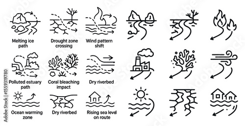 Weather icons depict various conditions including rain, fog, and sunshine.