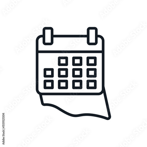 calendar icons isolated on White Background. Flat style design