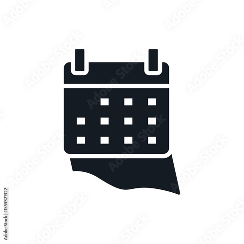 calendar icons isolated on White Background. Flat style design