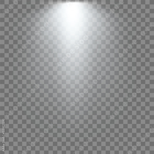 Illumination Spotlight: A radiant beam of light descends, illuminating a scene with an ethereal glow, perfect for artistic expression. 