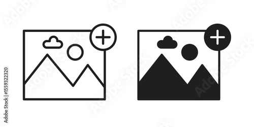Add photos icon pack. Flat Vector Icon Design Element.
