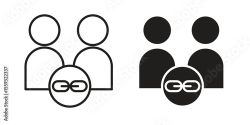 Affiliate link icon pack. Flat Vector Icon Design Element.