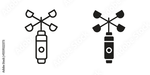Anemometer icon pack. Flat Vector Icon Design Element.