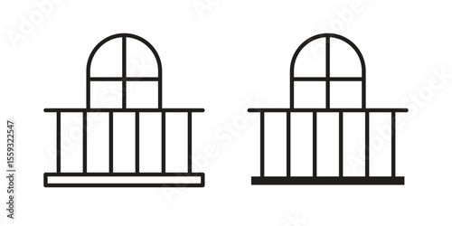 Balcony icon pack. Flat Vector Icon Design Element.