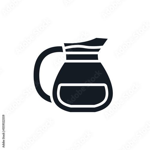 coffee pot icons isolated on White Background. Flat style design
