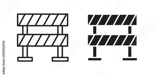 Barrier icon pack. Flat Vector Icon Design Element.
