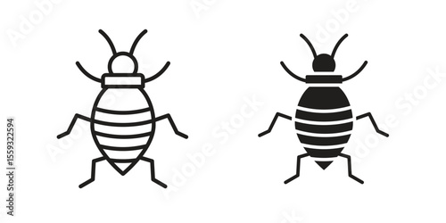 Bedbug icon pack. Flat Vector Icon Design Element.