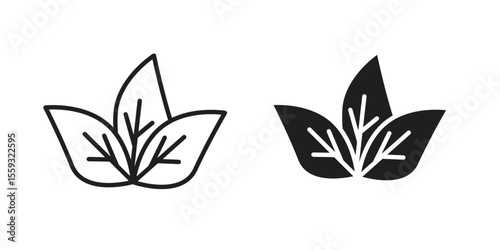 Basil icon pack. Flat Vector Icon Design Element.
