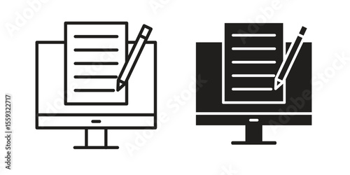 Blended learning icon pack. Flat Vector Icon Design Element.