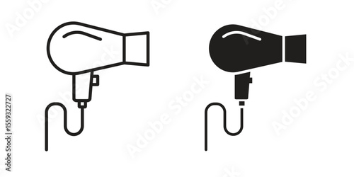 Blow dryer icon pack. Flat Vector Icon Design Element.