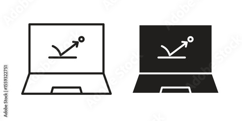 Bounce rate icon pack. Flat Vector Icon Design Element.