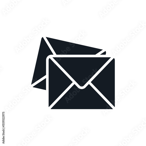 envelope icons isolated on White Background. Flat style design
