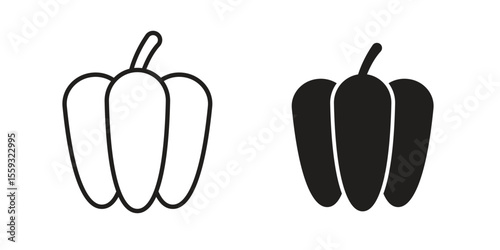 Capsicum icon pack. Flat Vector Icon Design Element.