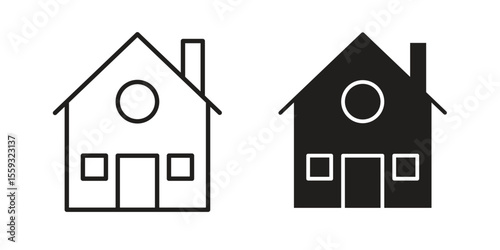 Chalet icon pack. Flat Vector Icon Design Element.
