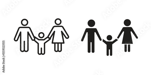 Child custody icon pack. Flat Vector Icon Design Element.