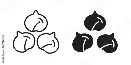 Chickpeas hummus icon pack. Flat Vector Icon Design Element.