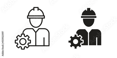 Civil Engineer icon pack. Flat Vector Icon Design Element.