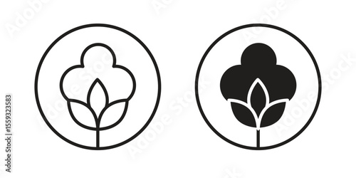 Cotton icon pack. Flat Vector Icon Design Element.