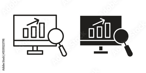 Data Analysing icon pack. Flat Vector Icon Design Element.