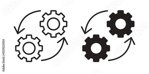 Devops icon pack. Flat Vector Icon Design Element.