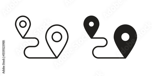 Distance icon pack. Flat Vector Icon Design Element.