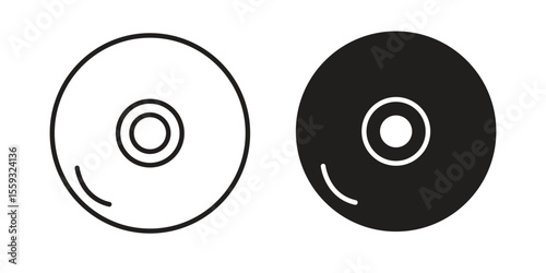 DVD icon pack. Flat Vector Icon Design Element.
