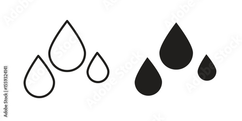 Drop icon pack. Flat Vector Icon Design Element.