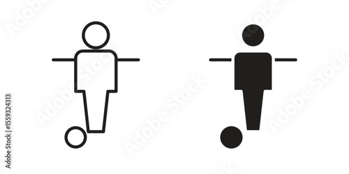 Foosball icon pack. Flat Vector Icon Design Element.